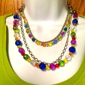 Silver Beaded Versatile Chain